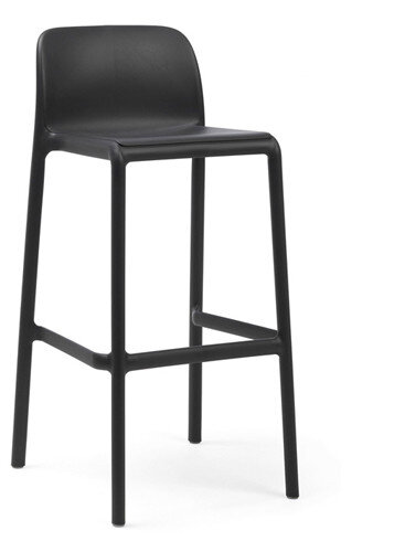 Nardi faro mini kunststof barkruk stapelbaar en in de kleur antraciet