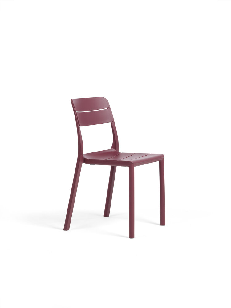 Nardi Cassia Bistrot - Stoel &ndash; Armloos &amp; Stapelbaar &ndash; Made in Italy - Borgogna