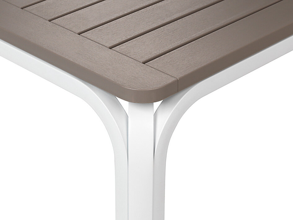 Nardi Alloro 140 - Tuintafel uitschuifbaar - Tortora / Wit