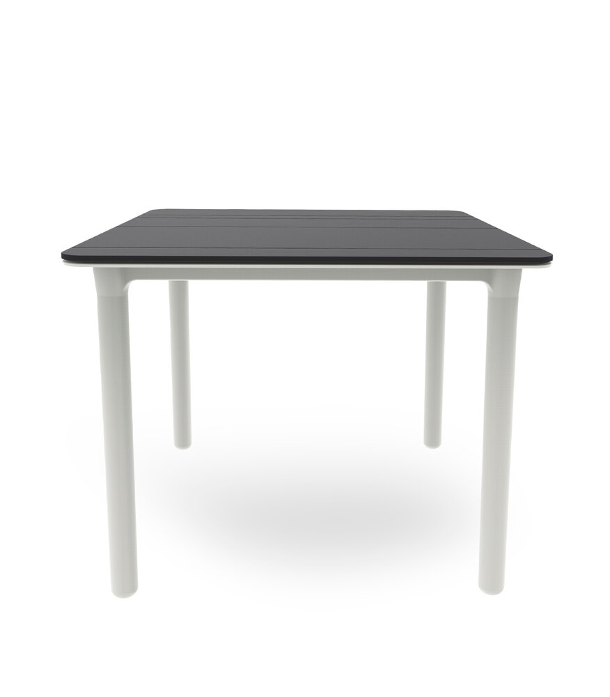 Resol Noa Kunststof Tuintafel 90x90 kleur: donkergrijs / wit