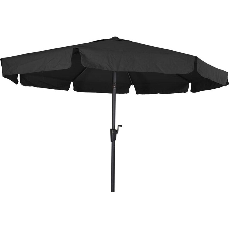 Lesli Living Libra - Staande Parasol -Opdraaimechanisme - Rond 3 meter - Zwart
