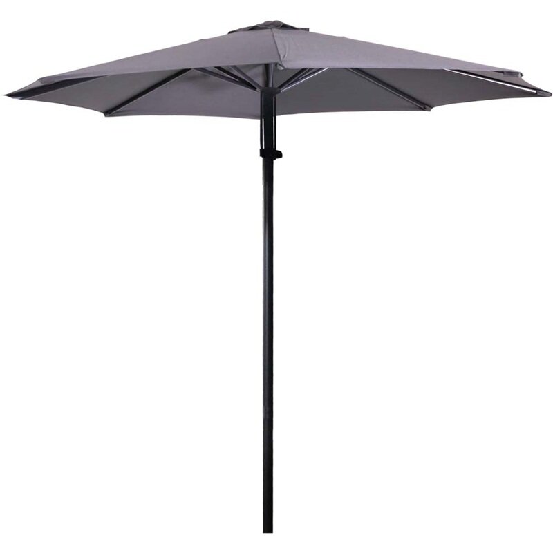 Lesli Living Libra Push Up - Staande Parasol - Rond 3 meter - Grijs