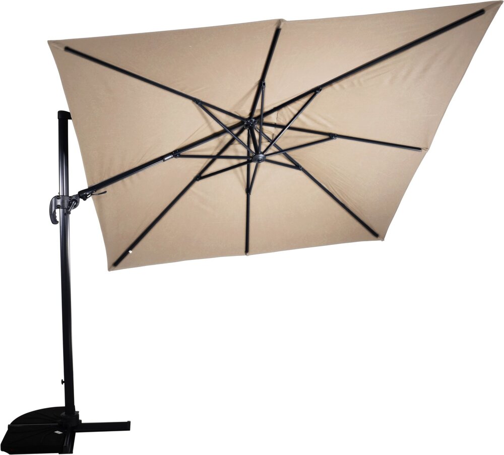zweefparasol vierkant 3 meter Vigroflex Lesli Living ecru