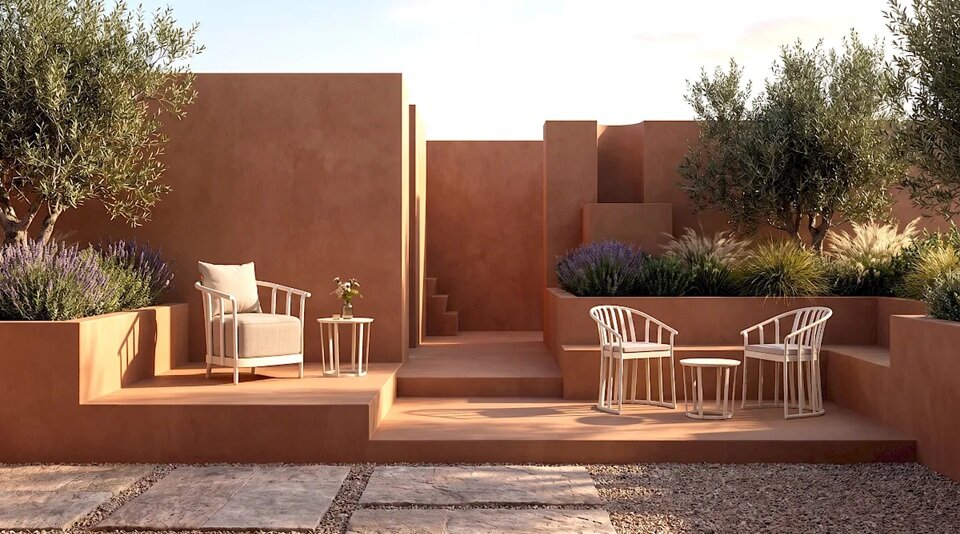 Resol Raff - Loungestoel - frame Salvia - kussens Limonetto