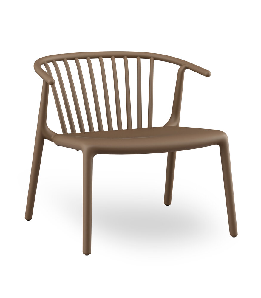 Resol Woody loungestoel Chocolate -  vol kunststof frame - voor binnen en buiten - UV bestendig