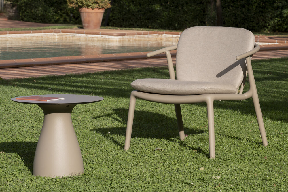 Resol Woody - Loungestoel - Retro blauw -  vol kunststof  - UV-bestendig