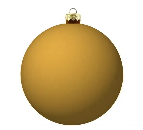 Kerstbal rond 25 cm Goud mat