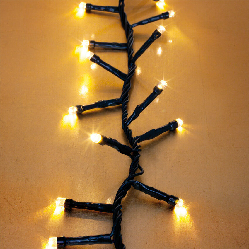 Cluster - Kerstverlichting - mini LED's - Groen snoer - IP44