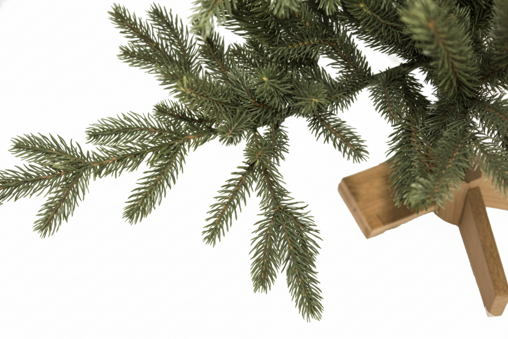 Our Nordic Christmas Arkansas - Kunstkerstboom - 228 cm - donkergroen - houten voet