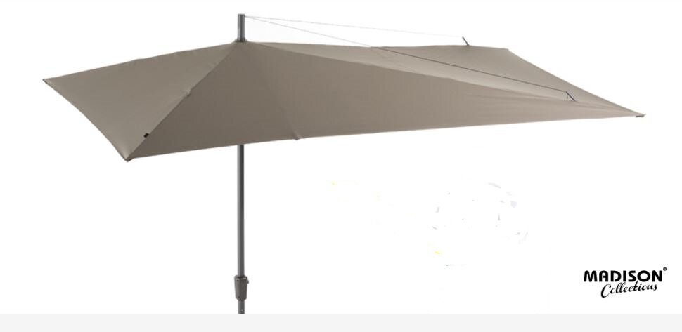 Grijp haak voorkant Madison asymetriq parasol 2.2x3.6 meter, ecru - Tendence tuinmeubelen Almelo