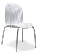 Ninfea kunststof stoel van Nardi voorzien van aluminium frame kleur wit