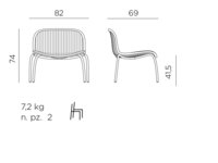 maatvoering nardi ninfea loungestoel