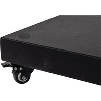 Parasolvoet 60 kg op wielen - vierkant -  zwart