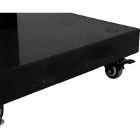 Parasolvoet 60 kg op wielen - vierkant -  zwart
