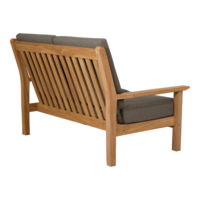 Teak 2-zits loungebank inclusief Olifin kussens
