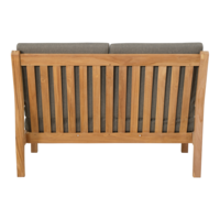 Teak 2-zits loungebank inclusief Olifin kussens
