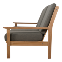 Teak 2-zits loungebank inclusief Olifin kussens