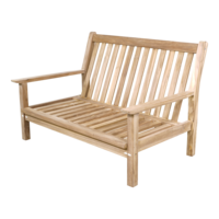 Teak 2-zits loungebank inclusief Olifin kussens