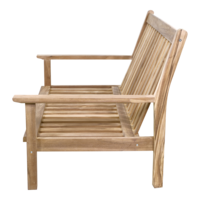 Teak 2-zits loungebank inclusief Olifin kussens