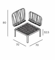 afmetingen Nardi Komodo modulaire loungeset