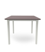 Resol Noa Kunststof Tuintafel 90x90 kleur: chocolate / wit