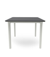 Resol Noa Kunststof Tuintafel 90x90 kleur: donkergrijs / wit