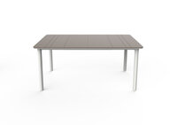 Resol Noa Kunststof Tuintafel 160x90 kleur: chocolate / wit