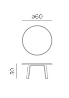 Nardi Maximo 60 Mini - Salontafel - Rond 60 cm - Cactus