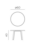 Nardi Maximo 60 Maxi - Salontafel - Rond 60 cm - Terra