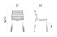 Nardi outdoor Doga bistrot - Terrasstoel - Antraciet