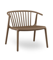 Resol Woody loungestoel Chocolate -  vol kunststof frame - voor binnen en buiten - UV bestendig