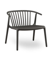 Resol Woody loungestoel Negro -  vol kunststof frame - voor binnen en buiten - UV bestendig