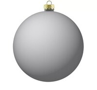 Kerstbal rond 12 cm Zilver mat