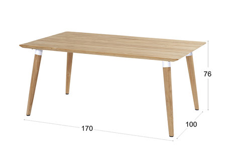 Sophie teak tuintafel 170x100 cm