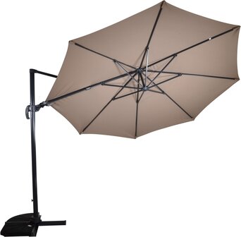 Zweefparasol rond 3.5 meter Virgoflex Lesli Living taupe