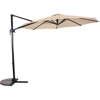 Zweefparasol rond 3 meter Libra Lesli Living ecru