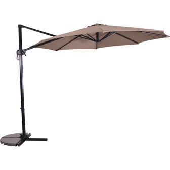 Zweefparasol rond 3 meter Libra Lesli Living taupe