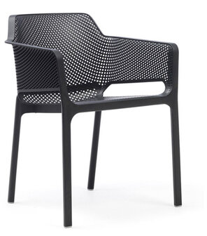 nardi stoel net vol kunststof en stapelbaar kleur antraciet