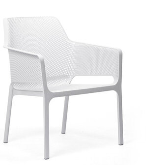 nardi lounger stoel net relax vol kunststof en stapelbaar in de kleur wit