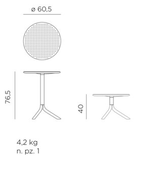 nardi step tafel maatvoering