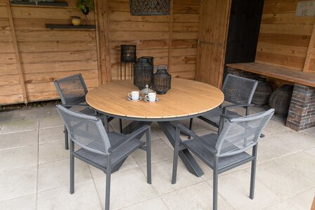 tuinset met arezzo tafel en vito rope stoelen lesli living