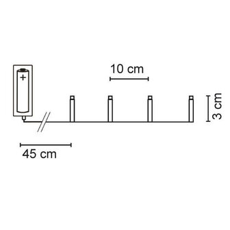 mini LED kerstverlichting batterij transparant snoer