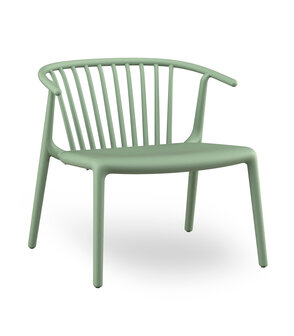 Resol Woody loungestoel Gris Verdoso -  vol kunststof frame - voor binnen en buiten - UV bestendig