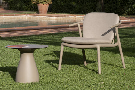 Resol Woody loungestoel Gris Verdoso -  vol kunststof frame - voor binnen en buiten - UV bestendig