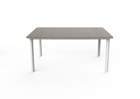 Resol Noa Kunststof Tuintafel 160x90 kleur: chocolate / wit