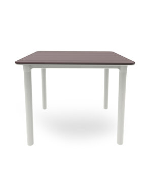 Resol Noa Kunststof Tuintafel 90x90 kleur: chocolate / wit