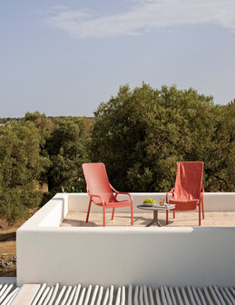 Nardi outdoor Net - Loungestoel - kleur Corallo - Stapelbaar - 100% Recyclebaar