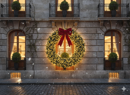 Miami - Kerstkrans - 300 cm - 1500 Professionele LEDS - Brandvertragend - Ophang oog - 3 Dimensionaal