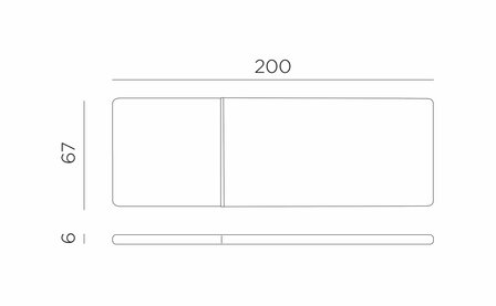 Nardi Plano - Ligbed - Luxe - Extra breed - Wit / Wit - afemtingen