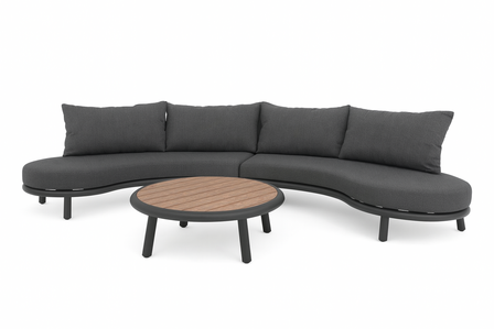 SenS line Mylo - Loungeset - Organisch - Antraciet